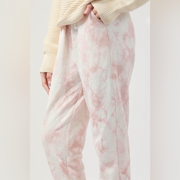 NWT style & co. Petite coral tie dye woman’s jogger terry sweatpants size LP - Picture 2 of 7